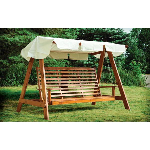 Sol 27 Outdoor Tirrell Solid Wood Porch Swing with Canopy & Reviews